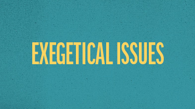 EXEGETICAL ISSUES